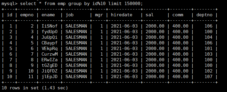 花费1.43s